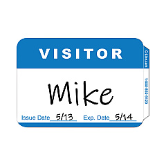 C-Line Self-Adhesive Name Badges, Hello My Name Is, Blue, 3.5 x 2.25, 100/BX (CLI92245)