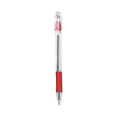 Pilot EasyTouch Ballpoint Pen, Stick, Medium 1 mm, Red Ink, Clear Barrel, Dozen (32012)
