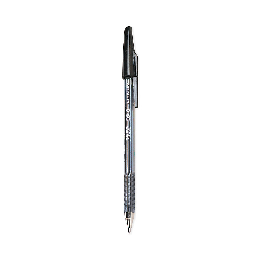 Pilot Better Ballpoint Pen, Stick, Medium 1 mm, Black Ink, Smoke Barrel, Dozen (35711)