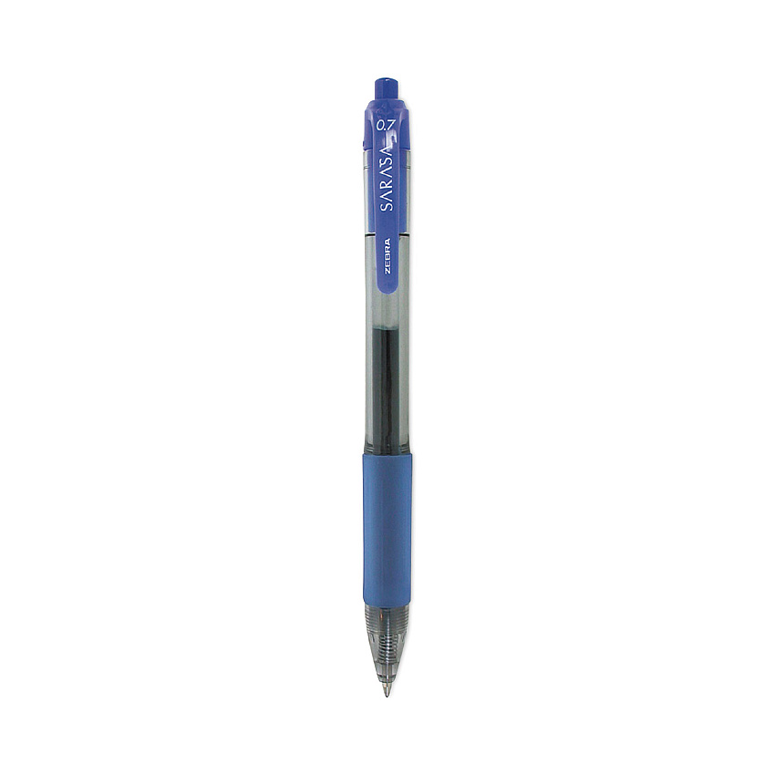 Zebra Sarasa Dry Gel X20 Gel Pen, Retractable, Medium 0.7 mm, Blue Ink, Translucent Blue Barrel, 36/Pack (46236)