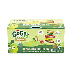 GoGo Squeez Fruit On The Go, Variety Applesauce, 3.2 oz Pouch, 20/Box (22000742)