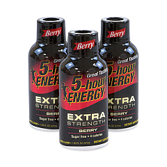 5-hour ENERGY Extra Strength Energy Drink, Berry, 1.93 oz Bottle, 24/Pack (22000631)