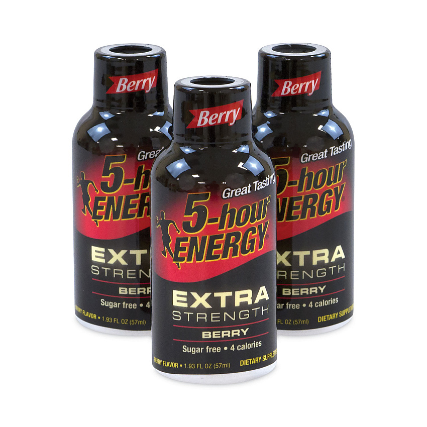 5-hour ENERGY Extra Strength Energy Drink, Berry, 1.93 oz Bottle, 24/Pack (22000631)