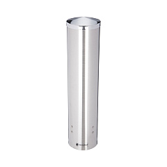 Water Cup Dispenser With Removable Cap, For 4.5 Oz To 7 Oz Cone And  6 Oz To 12 Oz Flat Cups, Stainless Steel, 6/carton