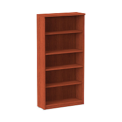 Alera Valencia Series Bookcase, Five-Shelf, 31.75w x 14d x 64.75h, Medium Cherry (ALEVA636632MC)