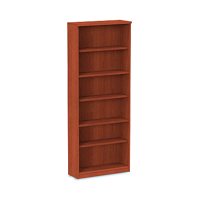 Alera Valencia Series Bookcase, Six-Shelf, 31.75w x 14d x 80.25h, Medium Cherry (ALEVA638232MC)