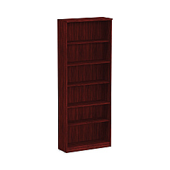 Alera Valencia Series Bookcase, Six-Shelf, 31.75w x 14d x 80.25h, Mahogany (ALEVA638232MY)