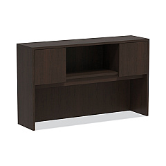 Alera Valencia Series Hutch with Doors, 58.88w x 15d x 35.38h, Espresso (ALEVA286015ES)