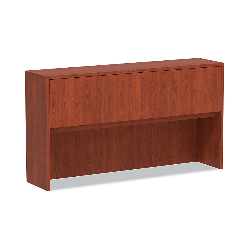 Alera Valencia Series Hutch with Doors, 64.75w x 15d x 35.38h, Medium Cherry (ALEVA286615MC)