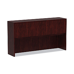 Alera Valencia Series Hutch with Doors, 64.75w x 15d x 35.38h, Mahogany (ALEVA286615MY)