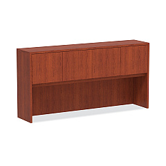 Alera Valencia Series Hutch with Doors, 70.63w x 15d x 35.38h, Medium Cherry (ALEVA287215MC)