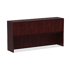 Alera Valencia Series Hutch with Doors, 70.63w x 15d x 35.38h, Mahogany (ALEVA287215MY)