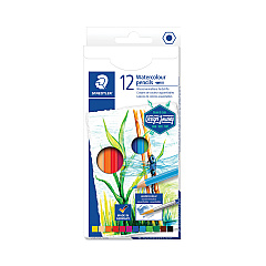 Staedtler Watercolor Pencils, 2.9 mm, HB (#2), Assorted Lead/Barrel Colors, 12/Pack (14610CC12)