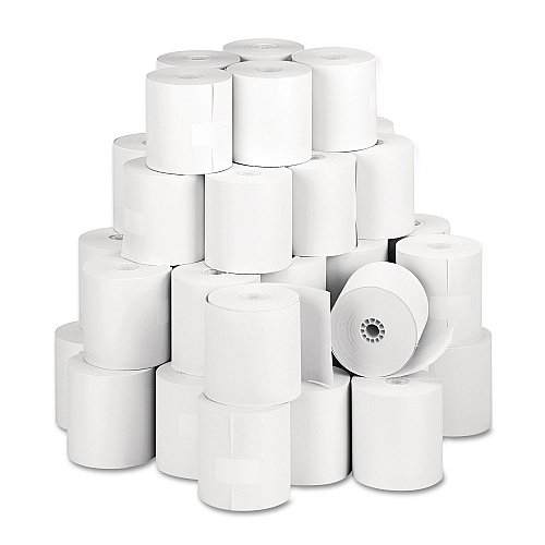 Iconex Direct Thermal Printing Thermal Paper Rolls, 3.13" x 273 ft, White, 50/Carton (90781277)