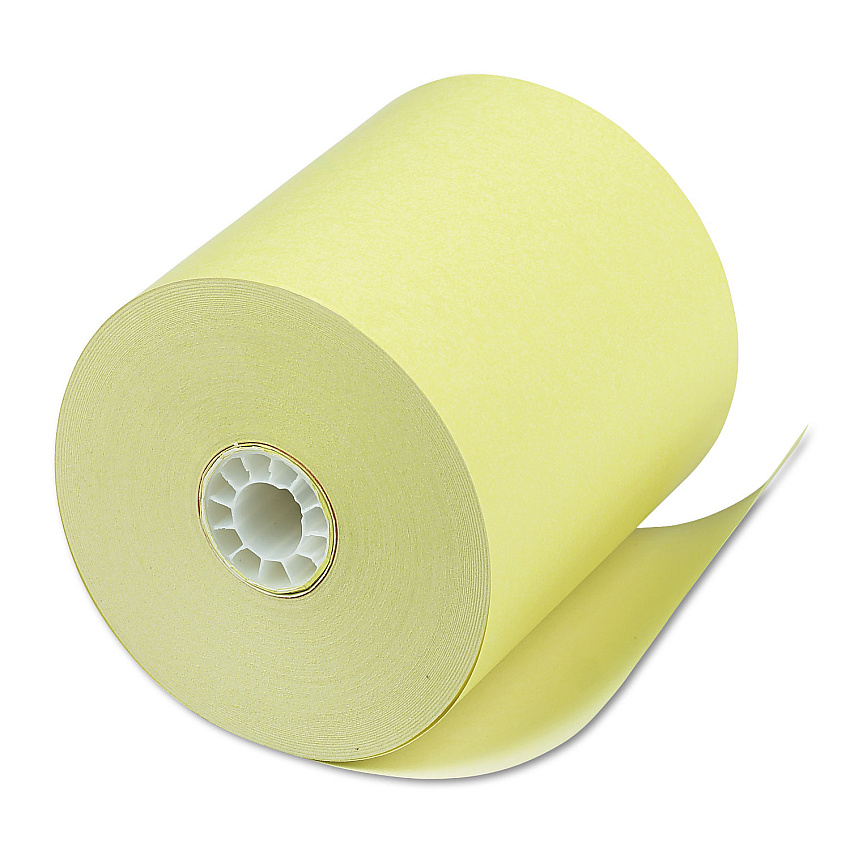 Iconex Direct Thermal Printing Thermal Paper Rolls, 3.13" x 230 ft, Canary, 50/Carton (90902271)