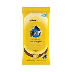 Pledge Lemon Scent Wet Wipes, Cloth, 7 x 10, White, 24/Pack (336297PK)