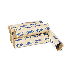 Iconex Preformed Tubular Coin Wrappers, Nickels, $2, 1,000 Wrappers/Box (65070)