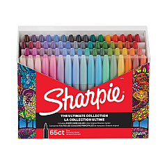 Sharpie Fine Tip Permanent Marker, Fine Bullet Tip, Assorted Colors, 65/Pack (2136724)