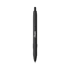 Sharpie S-Gel S-Gel Premium Metal Barrel Gel Pen, Retractable, Medium 0.7 mm, Black Ink, Black Barrel, 4/Pack (2153578)