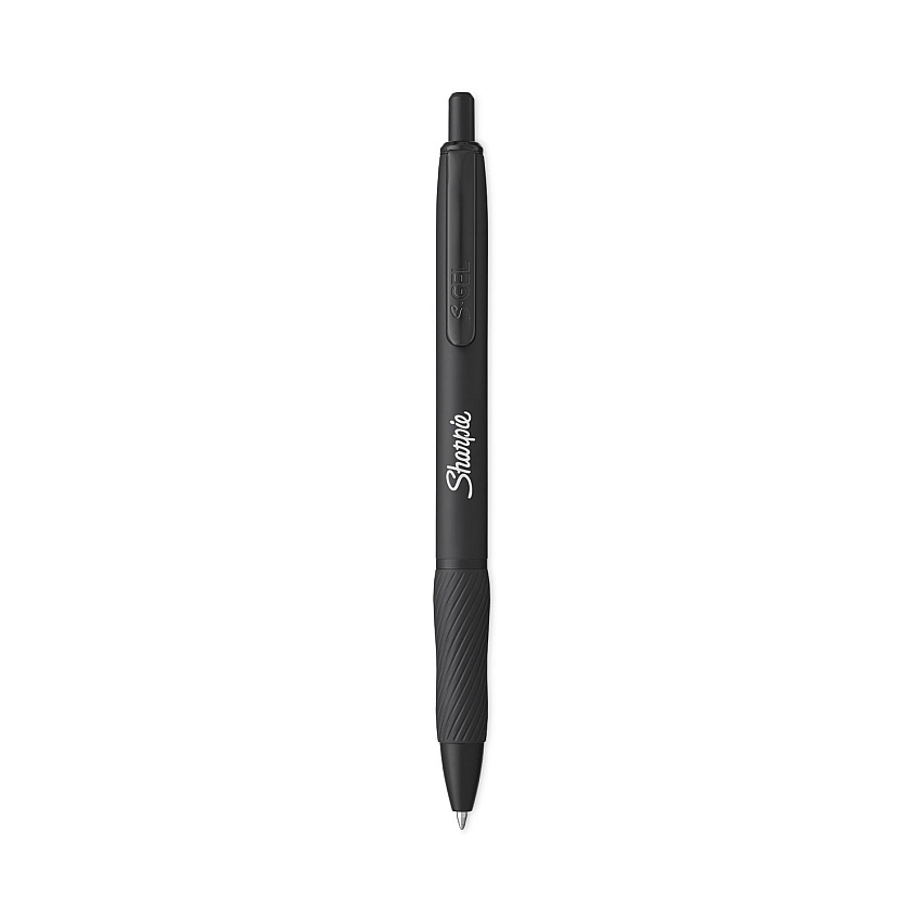 Sharpie S-Gel S-Gel Premium Metal Barrel Gel Pen, Retractable, Medium 0.7 mm, Black Ink, Black Barrel, 4/Pack (2153578)