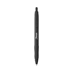 Sharpie S-Gel S-Gel Premium Metal Barrel Gel Pen, Retractable, Medium 0.7 mm, Black Ink, Black Barrel, Dozen (2153580)