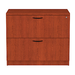 Alera Valencia Series Lateral File, 2 Legal/Letter-Size File Drawers, Medium Cherry, 34" x 22.75" x 29.5" (ALEVA513622MC)
