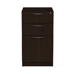 Alera Valencia Series Full Pedestal File, Left/Right, 3-Drawers: Box/Box/File, Legal/Letter, Espresso, 15.63" x 20.5" x 28.5" (ALEVA532822ES)