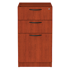 Alera Valencia Series Full Pedestal File, Left/Right, 3-Drawers: Box/Box/File, Legal/Letter, Cherry, 15.63" x 20.5" x 28.5" (ALEVA532822MC)