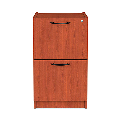 Alera Valencia Series Full Pedestal File, Left/Right, 2 Legal/Letter-Size File Drawers, Medium Cherry, 15.63" x 20.5" x 28.5" (ALEVA542822MC)