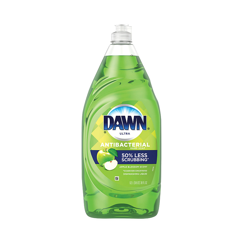 Dawn Ultra Antibacterial Dishwashing Liquid, Apple Blossom Scent, 38 oz Bottle, 8/Carton (01134)