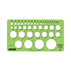 Staedtler Templates, 39 Circles, 4 x 7.25, Green (977101EA)