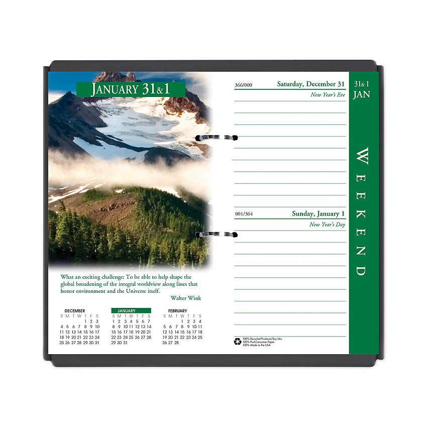 House of Doolittle Earthscapes Desk Calendar Refill, Nature Photography, 3.5 x 6, White/Multicolor Sheets, 2023 (417)