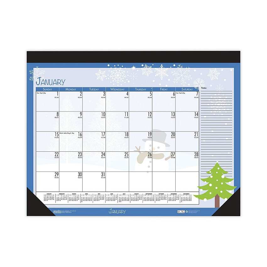 House of Doolittle Recycle Desk Pad Calendar, Earthscapes Seasonal Artwork, 18.5 x 13, Black Binding/Corners,12-Month (Jan to Dec): 2023 (1396)