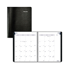 Blueline Academic Monthly Planner, 11 x 8.5, Black Cover, 14-Month (July to Aug): 2022 to 2023 (CA701BLK)