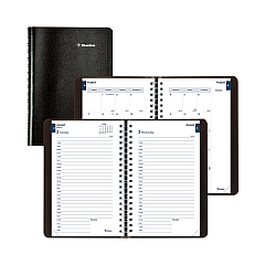 Blueline Academic Daily/Monthly Planner, 8 x 5, Black Cover, 12-Month (Aug to July): 2022 to 2023 (CA201BLK)