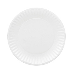 AJM Packaging Corporation Coated Paper Plates, 6" dia, White, 100/Pack, 12 Packs/Carton (CP6GOAWH)