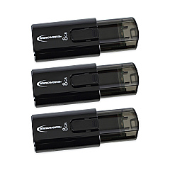 Innovera Usb 3.0 Flash Drive, 8 Gb, 3/pack