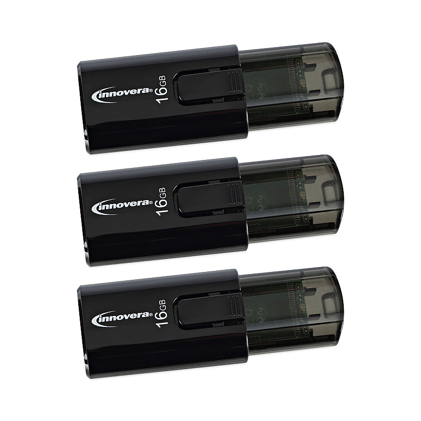 Innovera Usb 3.0 Flash Drive, 16 Gb, 3/pack