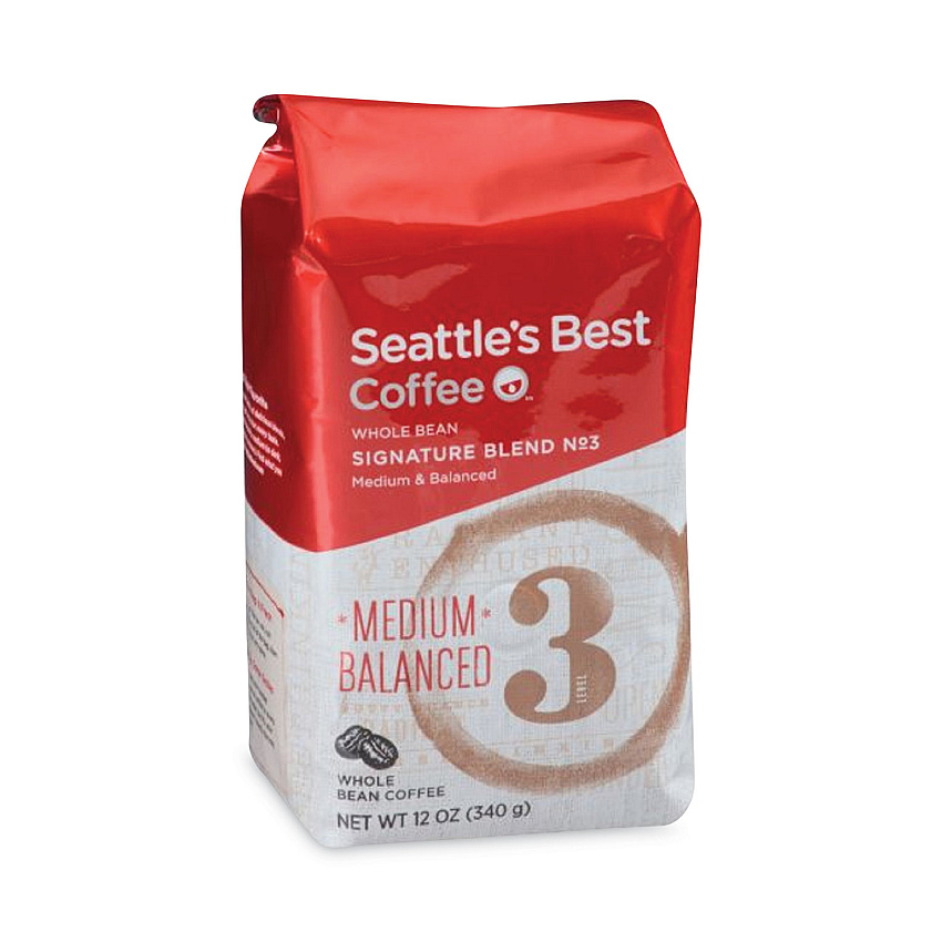 Seattle's Best Port Side Blend Whole Bean Coffee, Medium Roast, 12 oz Bag, 6/Carton (11008570CT)
