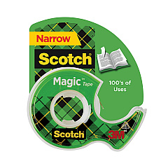 Scotch Magic Tape in Handheld Dispenser, 1" Core, 0.5" x 37.5 ft, Clear (104)