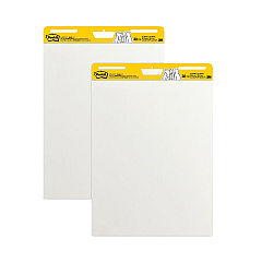 Post-it Easel Pads Super Sticky Vertical-Orientation Self-Stick Easel Pads, Unruled, 25 x 30, White, 30 Sheets, 2/Carton (559)