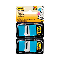 Post-it Flags Standard Page Flags in Dispenser, Bright Blue, 100 Flags/Dispenser (680BB2)