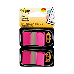 Post-it Flags Standard Page Flags in Dispenser, Bright Pink, 100 Flags/Dispenser (680BP2)