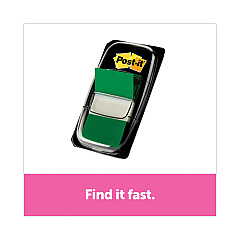 Post-it Flags Marking Page Flags in Dispensers, Green, 50 Flags/Dispenser, 12 Dispensers/Pack (680GN12)