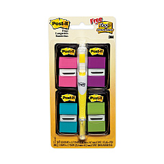 Post-it Flags Page Flag Value Pack, Assorted Colors, 200 Flags and Highlighter with 50 Flags (680PPBGVA)