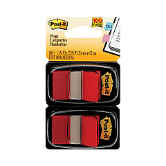 Post-it Flags Standard Page Flags in Dispenser, Red, 50 Flags/Dispenser, 2 Dispensers/Pack (680RD2)