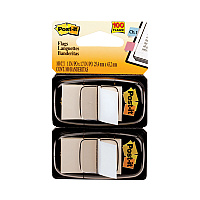 Post-it Flags Standard Page Flags in Dispenser, White, 50 Flags/Dispenser, 2 Dispensers/Pack (680WE2)