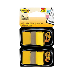 Post-it Flags Standard Page Flags in Dispenser, Yellow, 50 Flags/Dispenser, 2 Dispensers/Pack (680YW2)
