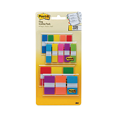 Post-it Flags 0.5" and 1" Page Flag Value Pack, Nine Assorted Colors, 320/Pack (683XL1)