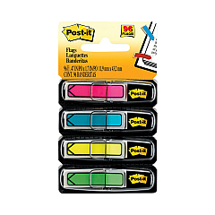 Post-it Flags Arrow 0.5" Page Flags, Four Assorted Bright Colors, 24/Color, 96 Flags/Pack (684ARR4)